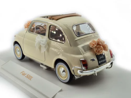 Fiat 500 L (1968) - svadobná edícia - svadobný darček - Norev - 1:18