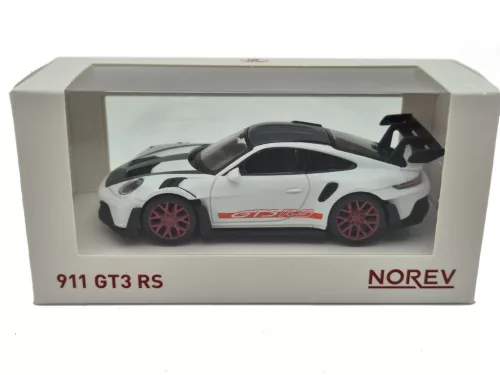 Porsche 911 992 GT3 RS Weissach Package coupe (2022) - biely - červený - Norev - 1:43