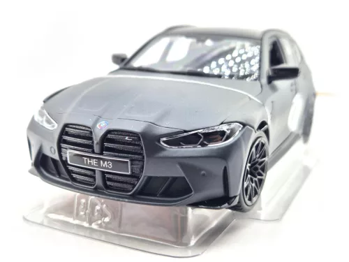 BMW G81 M3 Touring (2023) - matný sivý - Bburago - 1:24