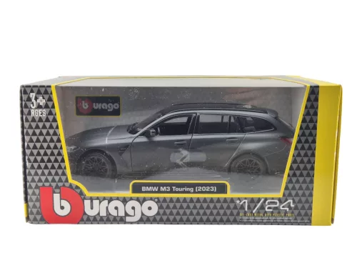 BMW G81 M3 Touring (2023) - matný sivý - Bburago - 1:24