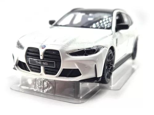 BMW G81 M3 Touring (2023) - biely - Bburago - 1:24