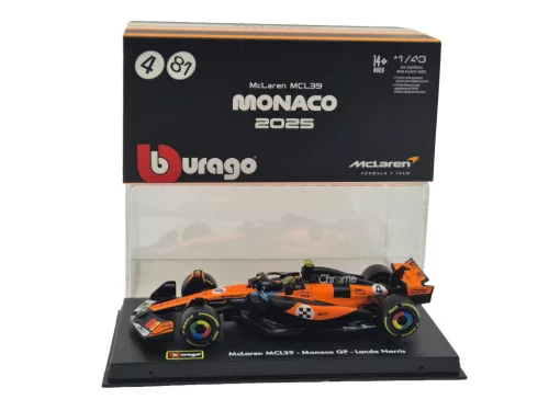 McLaren MCL39 F1 #4 (2025) - Monaco GP - Lando Norris - S JAZDCOM - Bburago - 1:43