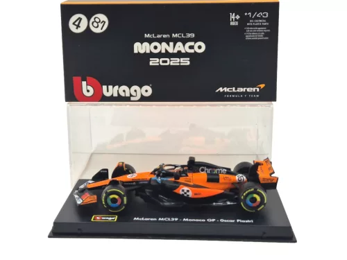 McLaren MCL39 F1 #81 (2025) - Monaco GP - Oscar Piastri - S JAZDCOM - Bburago - 1:43