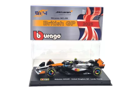 McLaren MCL39 F1 #4 (2025) - Silverstone British GP - Lando Norris - S JAZDCOM - Bburago - 1:43