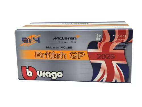 McLaren MCL39 F1 #81 (2025) - Silverstone British GP - Oscar Piastri - S JAZDCOM - Bburago - 1:43
