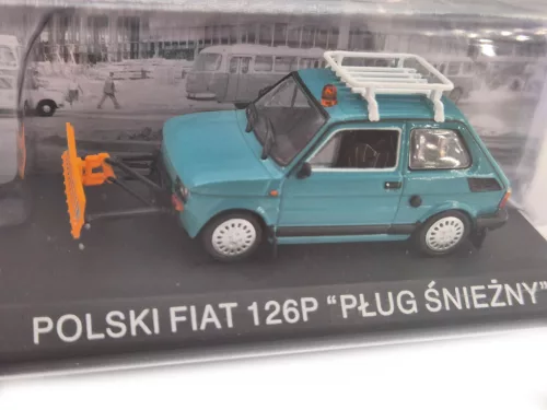 Polski Fiat 126P snežná radlica (1984) - Edicola - 1:43