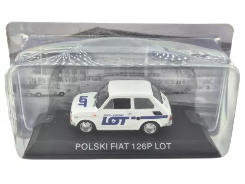 Polski Fiat 126P LOT poľská letecká spoločnosť (1973) - Edicola - 1:43