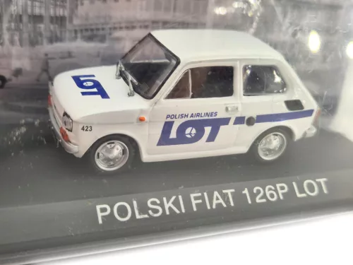 Polski Fiat 126P LOT poľská letecká spoločnosť (1973) - Edicola - 1:43