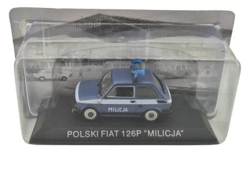 Polski Fiat 126P Milicja - polícia (1984) - Edicola - 1:43
