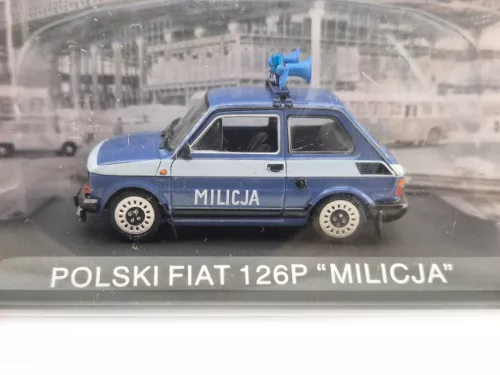 Polski Fiat 126P Milicja - polícia (1984) - Edicola - 1:43