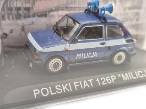 Polski Fiat 126P Milicja - polícia (1984) - Edicola - 1:43