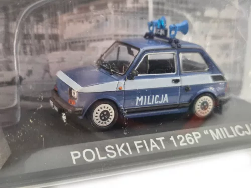 Polski Fiat 126P Milicja - polícia (1984) - Edicola - 1:43