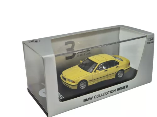 BMW 50. výročie – 7 generácií – BMW séria 3 – v darčekovej krabici – BMW / Minichamps – 1:64