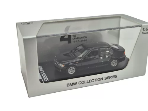 BMW 50. výročie – 7 generácií – BMW séria 3 – v darčekovej krabici – BMW / Minichamps – 1:64
