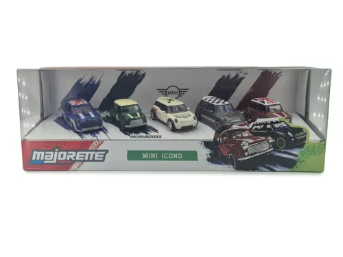Mini 5-dielna sada / set - Mini John Cooper Works GP - Mini Cooper 1.3 - Mini Cooper S - Mini Cooper S - Mini Cooper 1.3 - Majorette - 1:64