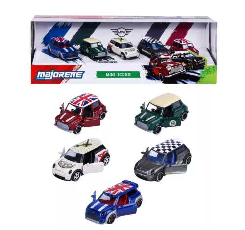 Mini 5-dielna sada / set - Mini John Cooper Works GP - Mini Cooper 1.3 - Mini Cooper S - Mini Cooper S - Mini Cooper 1.3 - Majorette - 1:64