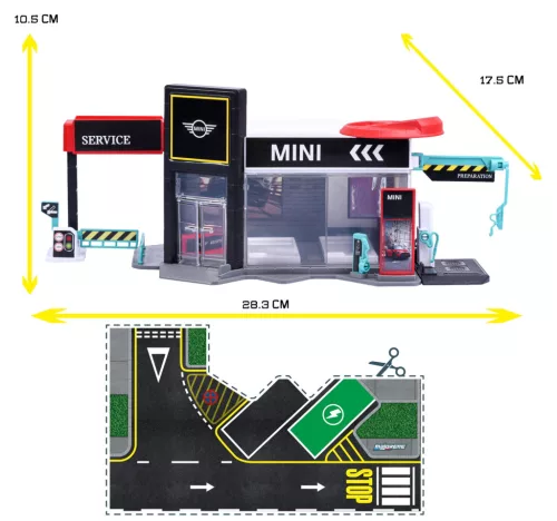 Mini salón / showroom set - dioráma - Majorette - 1:64