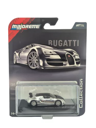 Bugatti Veyron 16.4 Super Sport (2005) - chróm/čierny - Majorette collection series 2026 /2 - Majorette - 1:64
