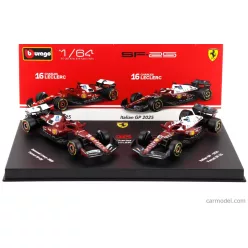   2-dielna sada Ferrari - Ferrari SF-25 Team Scuderia F1 #16 (2025) - Monza GP - Charles Leclerc - Bburago - 1:64