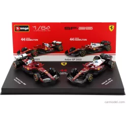   2-dielna sada Ferrari - Ferrari SF-25 Team Scuderia F1 #44 (2025) - Monza GP - Lewis Hamilton - Bburago - 1:64