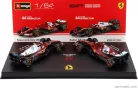 2-dielna sada Ferrari - Ferrari SF-25 Team Scuderia F1 #44 (2025) - Monza GP - Lewis Hamilton - Bburago - 1:64