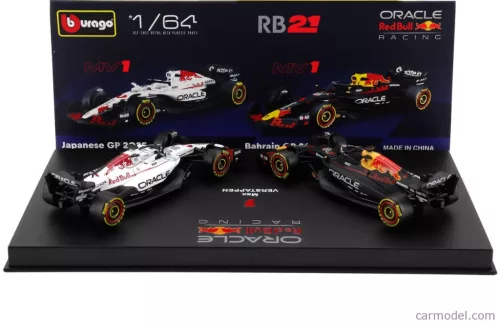 2-dielna sada Red Bull - Red Bull RB21 F1 #1 (2025) - Japan GP - Max Verstappen - Bburago - 1:64
