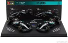 2-dielna sada Mercedes - Mercedes GP W16 F1 #12 (2025) - British GP - Andrea Kimi Antonelli - Bburago - 1:64