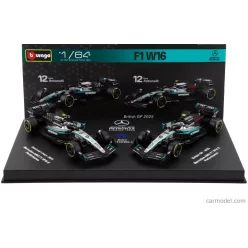   2-dielna sada Mercedes - Mercedes GP W16 F1 #12 (2025) - British GP - Andrea Kimi Antonelli - Bburago - 1:64