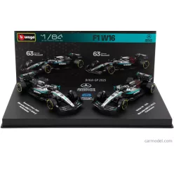   2-dielna sada Mercedes - Mercedes GP W16 F1 #63 (2025) - British GP - George Russell - Bburago - 1:64