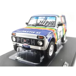   Lada Niva (1984) - Paris-Dakar - #182 Jean-Pierre Jabouille - Michel Sardou - Solido - 1:18