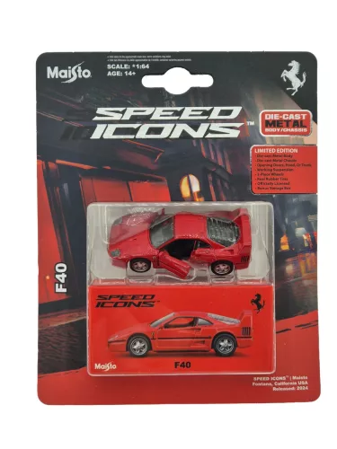 Ferrari F40 (1987) - červený - Maisto - 1:64