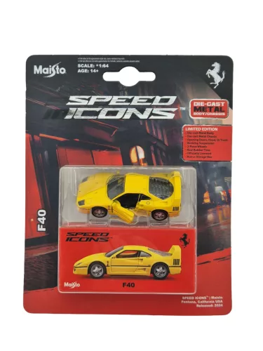 Ferrari F40 (1987) - žltý - Maisto - 1:64