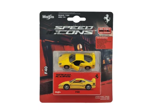 Ferrari F40 (1987) - žltý - Maisto - 1:64