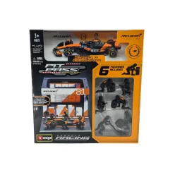   McLaren Pit Stop - dioráma boxu - MCL39 F1 #81 (2025) - Oscar Piastri - so mechanikmi - Bburago - 1:43