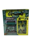 Aston Martin Pit Stop - boxová ulička, výmena kolies dioráma - AMR25 F1 (2025) - #18 Lance Stroll - Bburago - 1:43