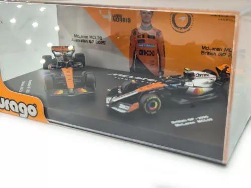2-dielna sada McLaren - McLaren MCL39 F1 #4 (2025) - British GP - Lando Norris - Bburago - 1:64