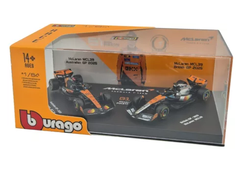 2-dielna sada McLaren - McLaren MCL39 F1 #81 (2025) - British GP - Oscar Piastri - Bburago - 1:64